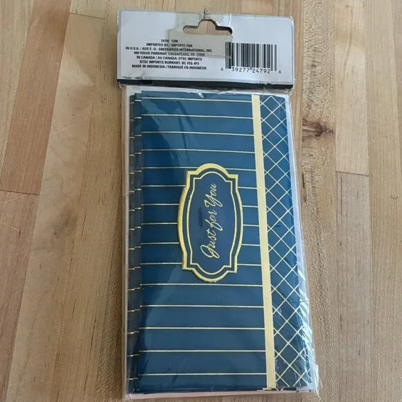 "Just For You" Gift Card Money Holders 8 Cards And Envelopes Teal Blue Gold - Picture 2 of 4